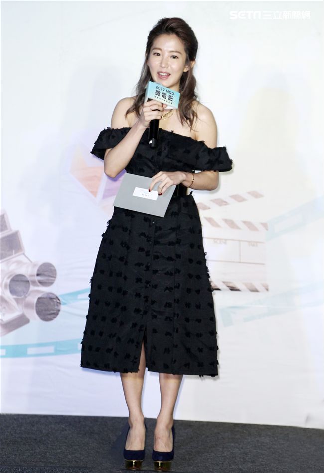 郭書瑤擔任MOD微電影創作大賽頒獎典禮頒獎大使。（記者邱榮吉/攝影）