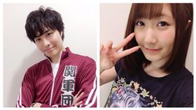 日高里菜,外崎友亮（合成圖／翻攝自日高里菜、外崎友亮推特）