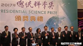 蔡英文總統出席「2017年總統科學獎」頒獎典禮。（記者盧素梅攝）
