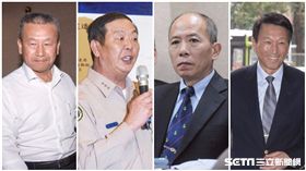 國防部副部長蒲澤春、海軍司令黃曙光、國防部軍備局局長梅家樹、參謀總長李喜明、（合成圖／記者林敬旻攝影）