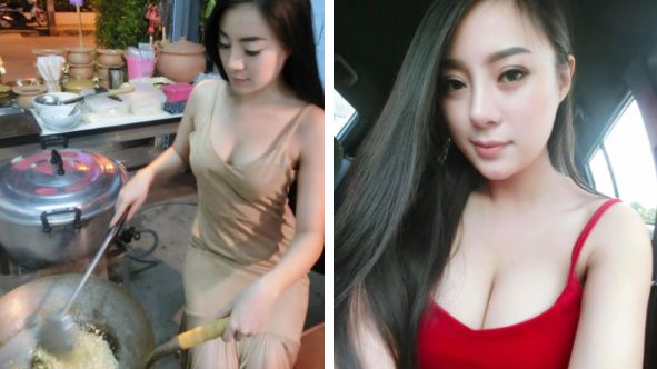 老闆娘炒飯驚見「雪乳」　紅到日本去
