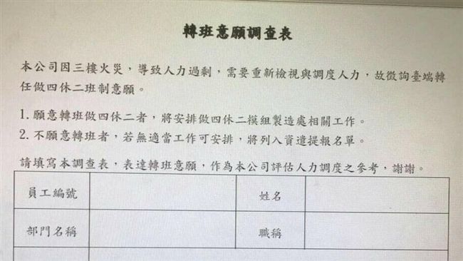 勞資協議這樣幹　不轉班竟遭資遣