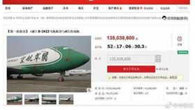 中國大陸,淘寶網,法院,波音747,貨機,拍賣（圖／翻攝自微博）http://s.weibo.com/weibo/%E7%BF%A1%E7%BF%A0%E8%88%AA%E7%A9%BA