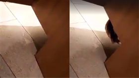 探頭,偷窺,鬼探頭,廁所,門縫,X檔案,爆料公社,鬼片,拍戲,靈異　圖／翻攝自爆料公社臉書　https://goo.gl/ENjmBC