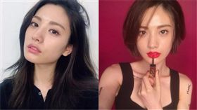 娜娜號稱「全球最美臉蛋」。（合成圖／翻攝自IG）