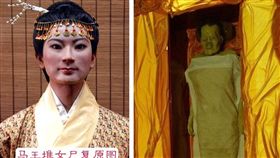 湖南省博物館新館日前正式開放，2200歲的「東方睡美人」辛追夫人再度公開展示，辛追形體相當完整，皮膚和毛髮宛如新鮮的屍身，被工作人員稱為「這是世界上保存最好的濕屍」。（圖／翻攝自微博）