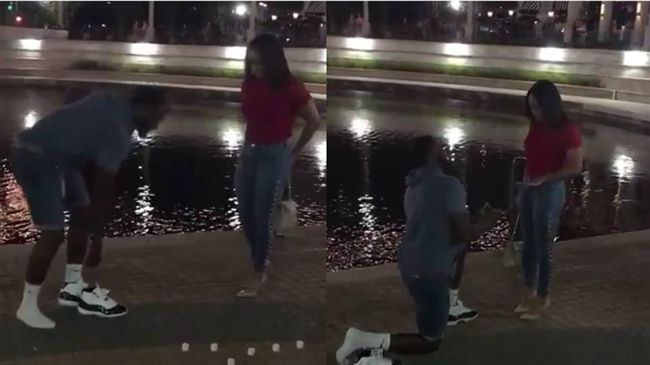 怕喬丹鞋髒掉…他竟先脫鞋再下跪求婚