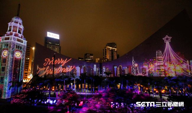 光影秀冰雪風　冬日維港飄濃濃聖誕味