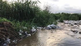 台中大甲溪遭棄置大量塑膠太空包／爆料公社
