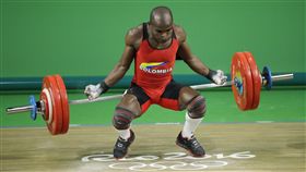 ▲哥倫比亞舉重國手Edwin Mosquera Roa在里約奧運名列第15名。（圖／美聯社／達志影像）