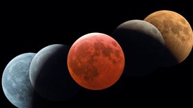血紅色月亮,月全食 圖／翻攝自台北市立天文館