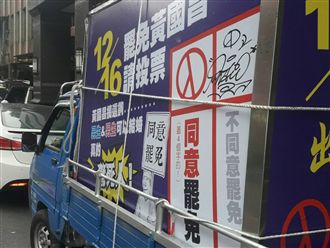 罷昌宣傳車遭塗鴉　警迅速逮嫌