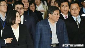 柯文哲合體總統蔡英文、生策中心董事長王金平出席醫療科技展　北市府提供