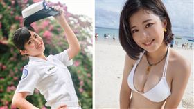 有「海軍之花」之稱的黃靜昀，是高雄海軍左營軍區左支部戰士隊的行政一兵，她亮麗的外表和傲人的身材讓不少網友暴動。日前黃靜昀還拍出性感泳裝照，讓男粉絲紛紛大喊「啊嘶～戀愛了。」（圖／翻攝自黃靜昀臉書）