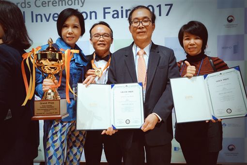 (業配)蘿琳亞塑身衣今年以新增之專利再次參加2017年韓國首爾國際發明展,榮獲金牌獎與大會最高榮譽特別獎。(圖/蘿琳亞塑身衣提供)