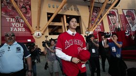 大谷翔平加盟天使。（圖／美聯社／達志影像）
