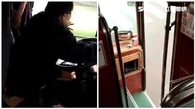 客運司機開車抽菸不關門　乘客超傻眼