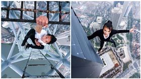 網紅,極限運動,玩命,墜樓,吳詠寧／微博