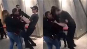 麥當勞,雞塊,店員,打架,頭錘,英國,利物浦,奧客　圖／翻攝自YouTube