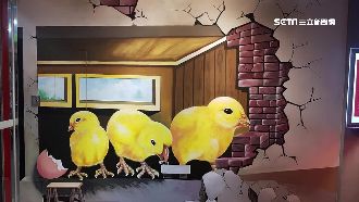 炸雞店「牆畫小雞」　畫家批創作被盜