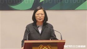 總統蔡英文出席「106府會資安週」開幕式。（記者盧素梅攝）