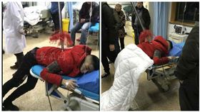 中國大陸,安徽省,男子遭紅纓槍插中背部（圖／翻攝自廣州日報微博）