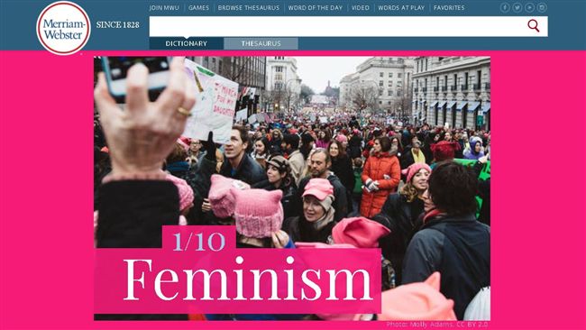 2017韋氏年度風雲字：女性主義