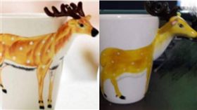 網拍,杯子,鹿頭杯,鹿,爆廢公社,化妝　圖／翻攝自爆廢公社