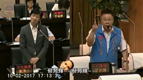 國民黨市議員蔡育輝質詢文化局長葉澤山（圖／翻攝自台南新芽臉書）
