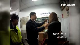 酒駕拒檢加速逃逸　女警局門口自摔