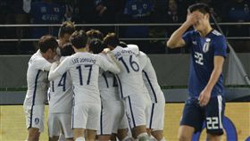 東亞足球錦標賽日本輸韓國（圖／美聯社／達志影像）