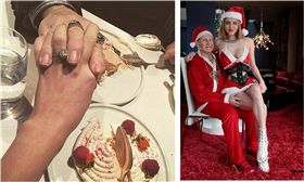 Geoffrey Edelsten,Gabi Grecko,澳洲,美國,辣模,模特兒,正妹,老少配,爺孫戀,感情,復合,耶誕　圖／翻攝推特