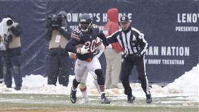 ▲布朗與芝加哥熊的平安夜雪地大戰。（圖／美聯社／達志影像）