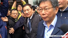 柯文哲三週年游藝領軍抗議 盧冠妃攝