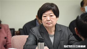 勞動部長林美珠於衛生及環境委員會備詢。 圖／記者林敬旻攝
