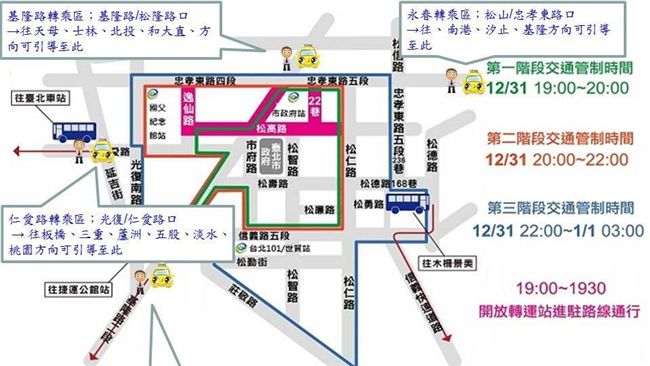 跨年搭小黃　四大搭車區域分流避塞車