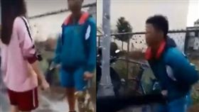 國中男同學疑似向女同學示好遭圍毆。（圖／翻攝黑色豪門企業）