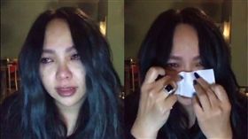 ▲阿妹開直播疑似想到離世的二姐爆哭。（圖／翻攝自張惠妹 A-mei/A-mit臉書）