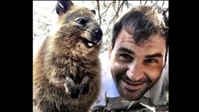  ▲費爸貼出與短尾矮袋鼠可愛的合照。（圖／翻攝自Roger Federer的Instagram）