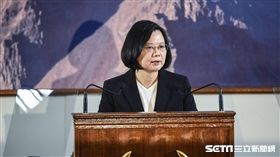 總統蔡英文2017年終媒體茶敘。 圖／記者林敬旻攝