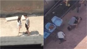 偷吃,戴綠帽,前男友,跪地,認錯,紅杏出牆,大陸,男友,情侶,出軌,磕頭　圖／翻攝自微博 https://goo.gl/Unb5gU