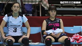 ▲丁柔安（右）大腿拉傷。（圖／記者蔡宜瑾攝影）