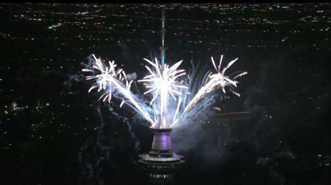 紐西蘭煙火迎2018　全球第一炮！