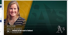 ▲Haley Alvarez將成為奧克蘭運動家首位女性球探。（圖／截自大聯盟官網）