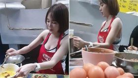 小吃攤,老闆娘,Noo Daww,店員,比基尼,正妹,泰國,辣妹,性感　圖／翻攝自臉書