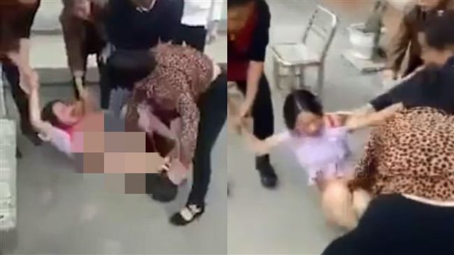 正宮怒踹小三孕肚　老外看了也驚呆