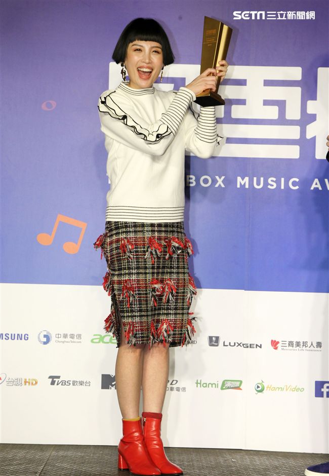 魏如萱 獲選第13屆KKBOX風雲榜年度創作精神獎。（記者邱榮吉/攝影）