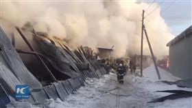 俄羅斯西伯利亞,鞋廠火災（圖／翻攝自YouTube）