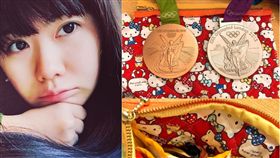 福原愛的手作獎牌包。（圖／翻攝自推特）