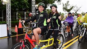 ▲活動大使陳彥博率領啦啦隊女神艾蜜絲完成北中南三區賽道體驗。（圖／大漢集團提供）